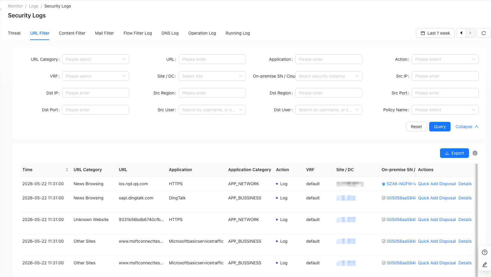 Threat Log