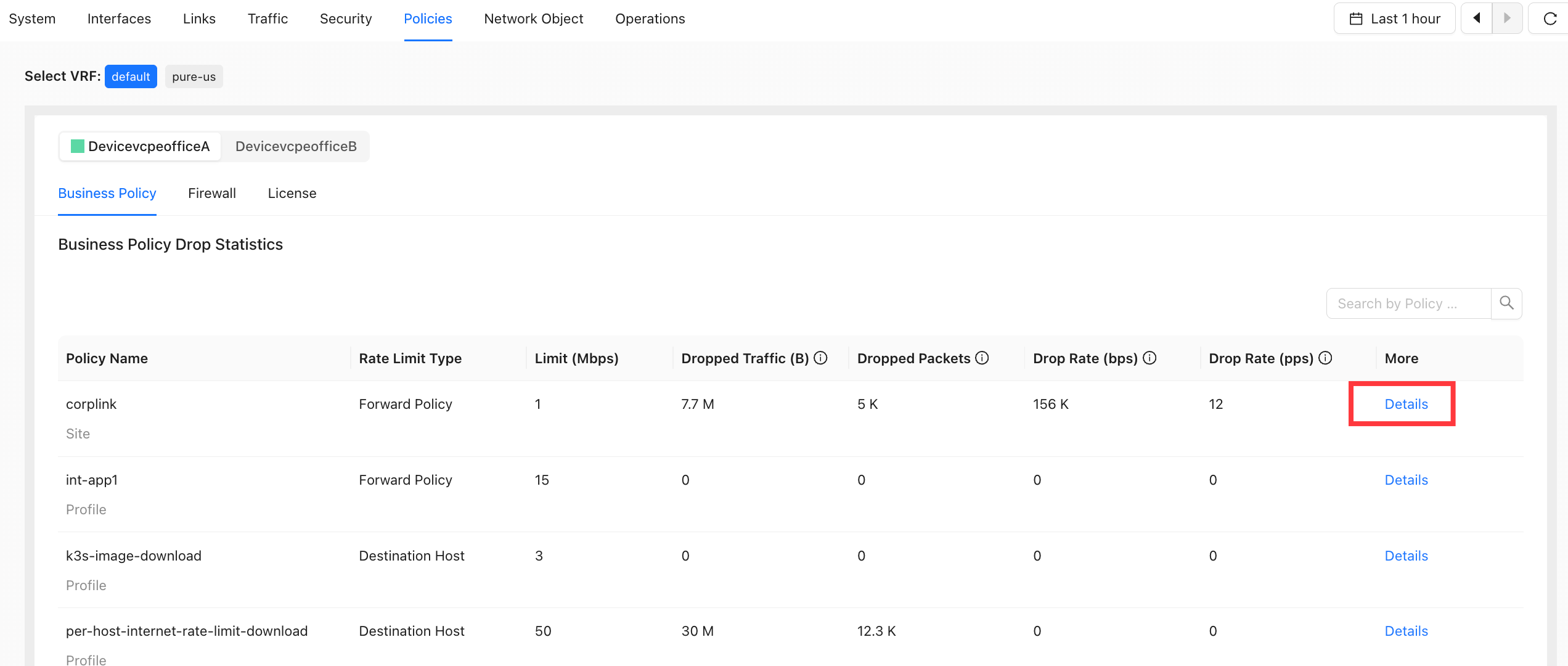 Packet loss statistics