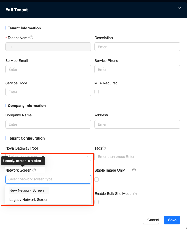 Dashboard Configuration