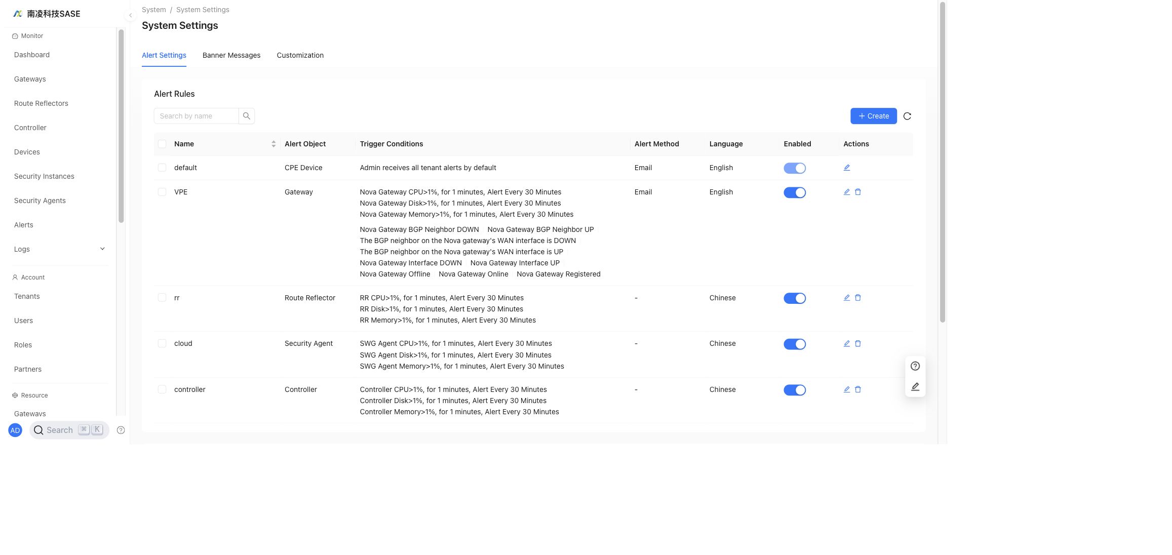 System Settings