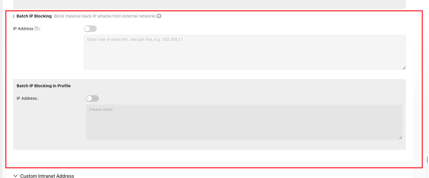 Batch IP blocking