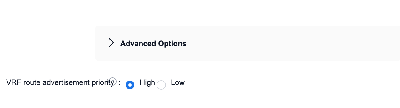 SITE-A VRF Priority