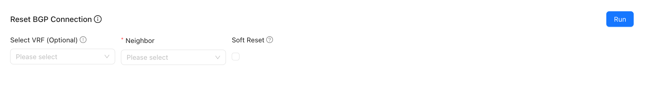 Reset BGP neighbor connection