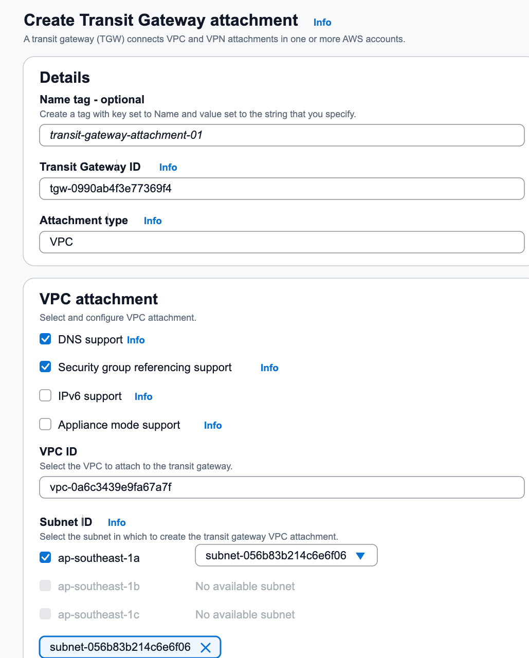 Create VPC mount
