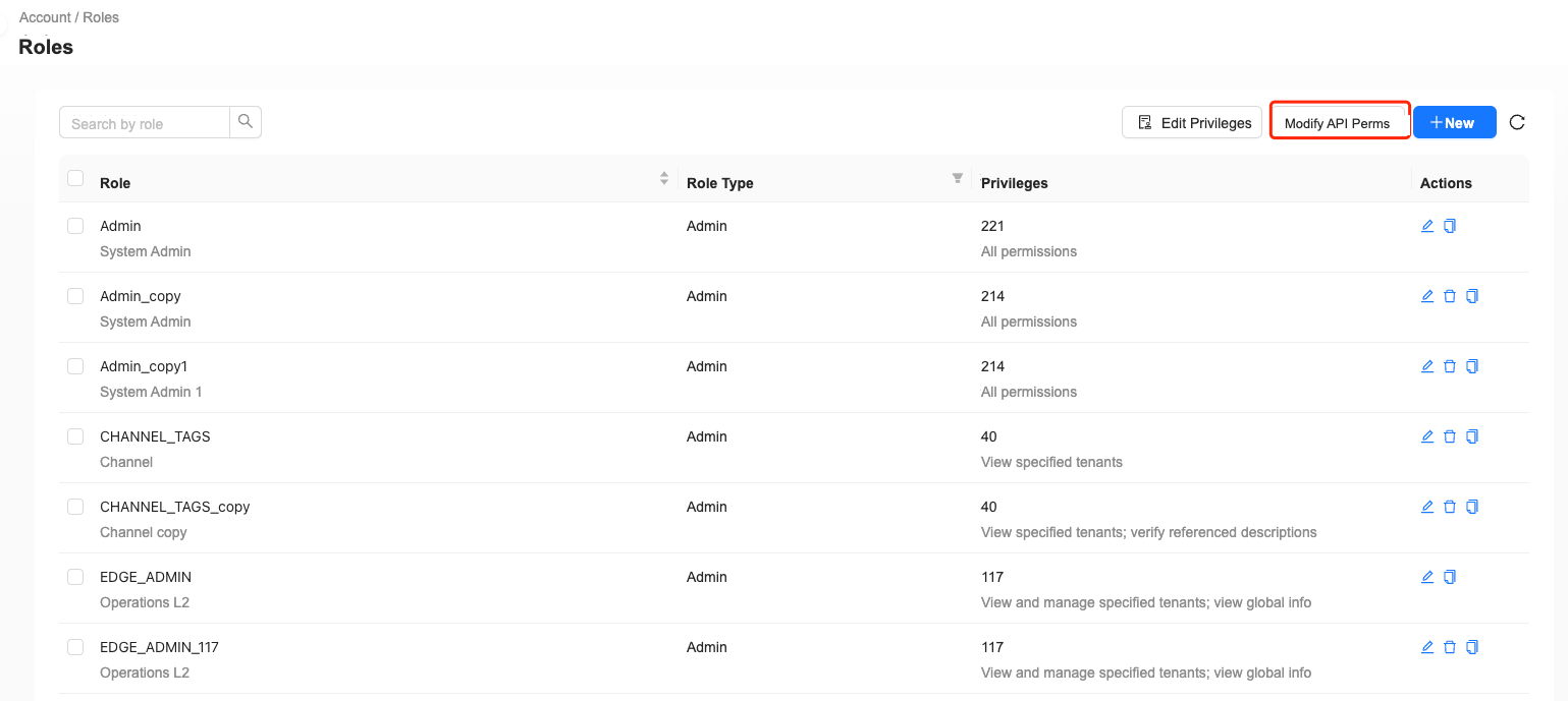 Modify API Permissions