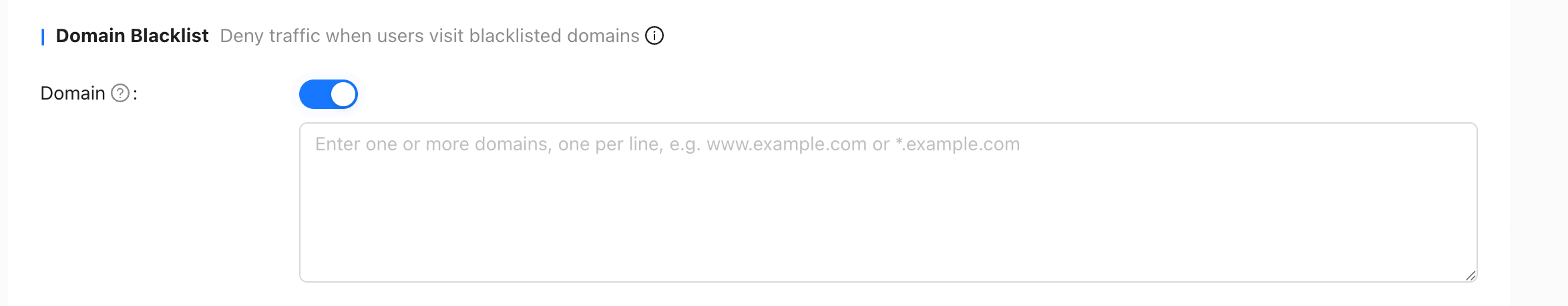Domain name blacklist