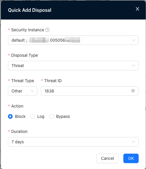 Disposal Form
