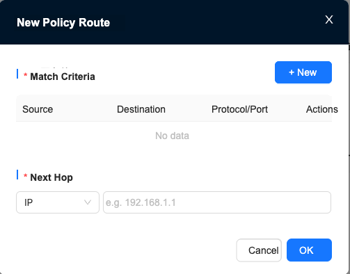 New Policy Routing