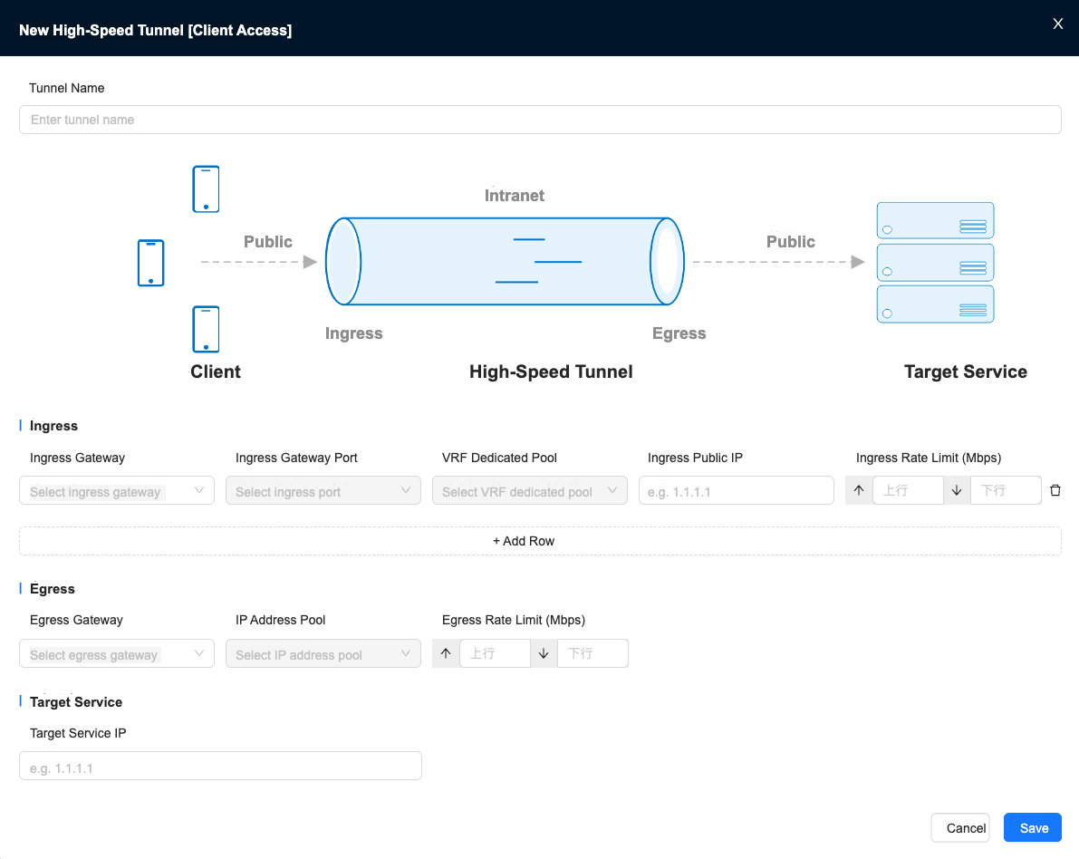 New High-Speed Tunnel client