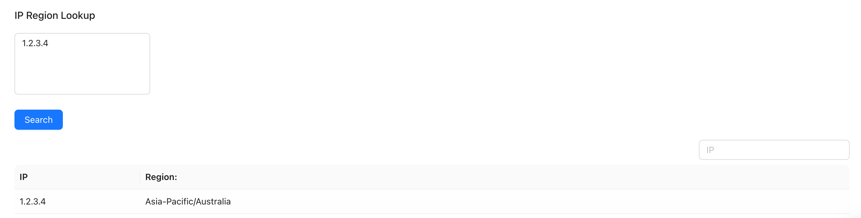 Query IP region