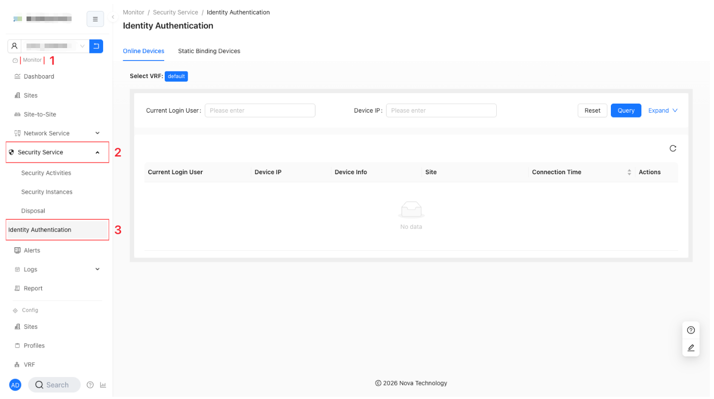 Authentication monitoring path